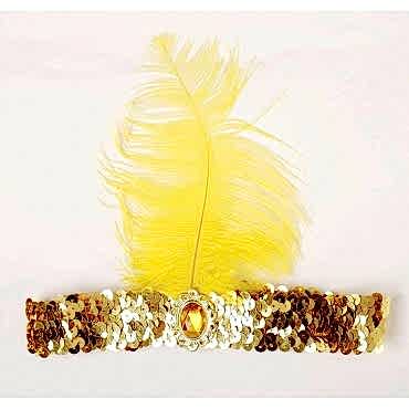 Altın Renk Çarliston Saç Bandı 