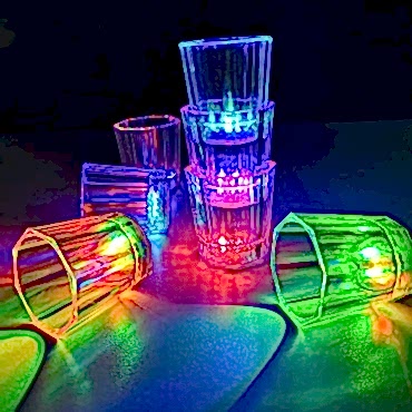 Renkli Led Parlayan Fiber Optik Glow Işıklı Bardak 1 Adet