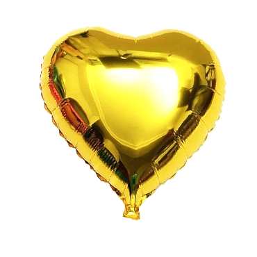 Kalp Balon Folyo Sarı 60 cm 24 inç