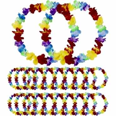 Hawaii Çiçekli Boyun Kolyesi 12 Adet