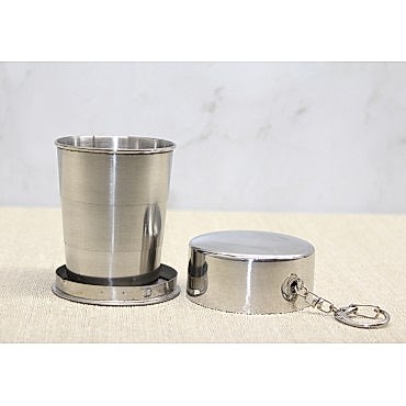 Katlanabilir Tekli Paslanmaz Çelik Shot Bardak 7 cm
