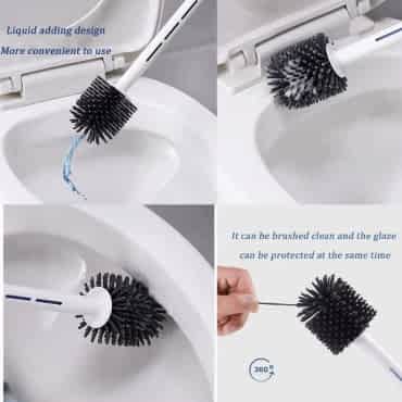 Deterjan Hazneli Silikon Tuvalet Fırçası