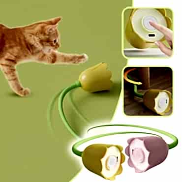 Hareketli Çiçek Kedi Oyuncağı