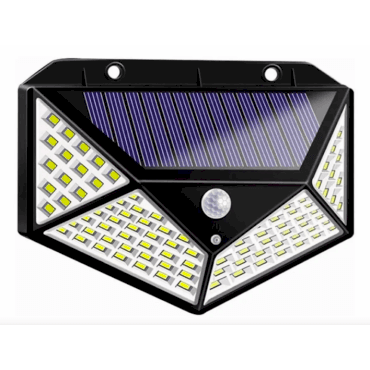Solar Hareket Sensörlü Duvar Lambası 100 Led 