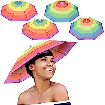 Kafa Şemsiyesi Gökkuşağı 