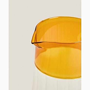 Turuncu Detaylı Cam Sürahi 1600 ml 