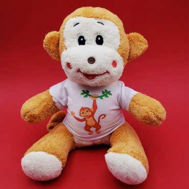 Tişörtlü Sevimli Peluş Maymun 