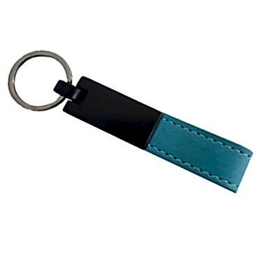 Turkuaz Deri Metal Anahtarlık 