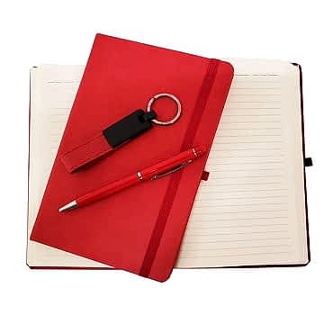Kırmızı Defter Kalem ve Anahtarlık Seti 