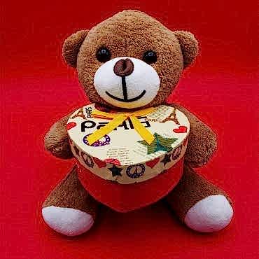 Hediyelik Kahverengi Kutulu Ayıcık