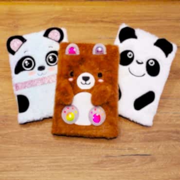 Panda Tasarımlı Peluş Defter