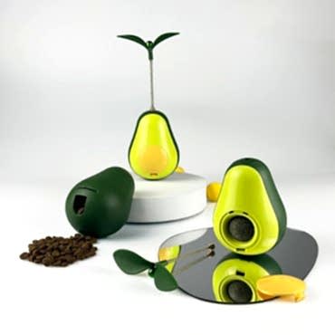 Avokado Şeklinde Kedi Naneli ve Mama Hazneli Kedi Oyuncağı 