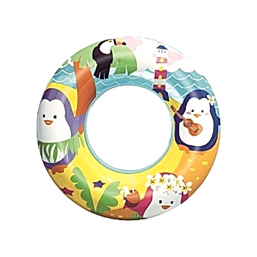 Sevimli Hayvanlar Desenli Çocuk Deniz Simidi (3-6 Yaş)