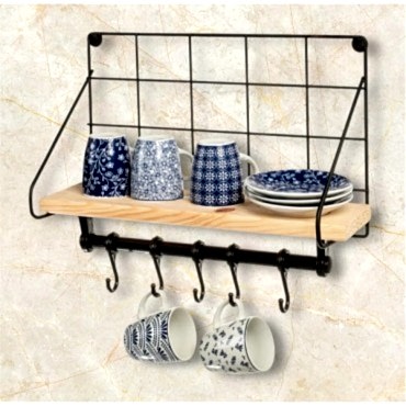  Metal Askılıklı Kahve Köşesi Rafı 