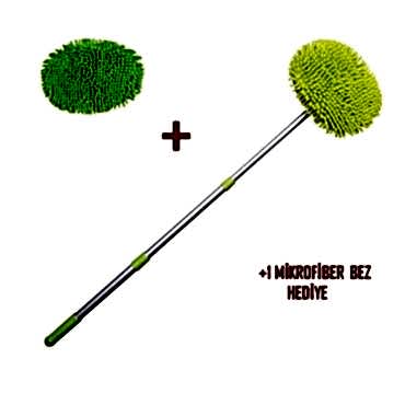 Yedek Bezli Mikrofiber Araba Yıkama Fırçası 