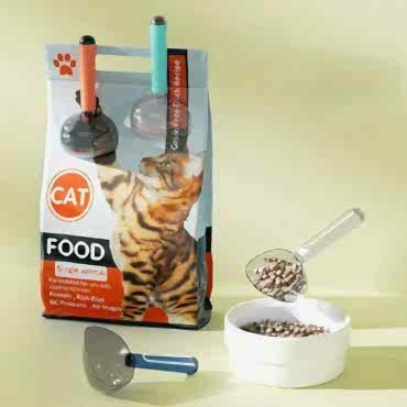 Klipsli Ölçekli Kedi Köpek Mama Küreği 