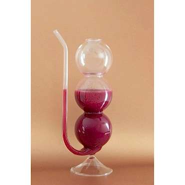 Pipetli Boğumlu Cam Bardak 