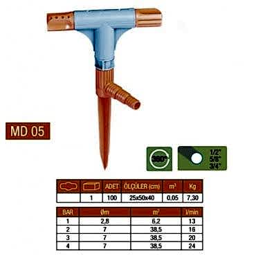 2 Yönlü & T Normal Sprink Fıskiye 