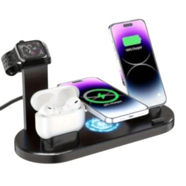 Çok İşlevli Şarj İstasyonu Siyah Renk 