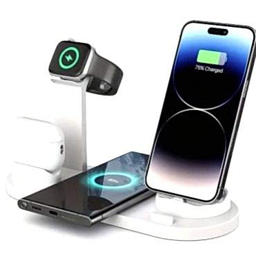 Çok İşlevli Şarj İstasyonu Beyaz Renk 