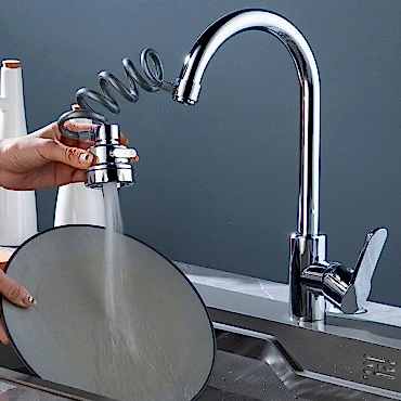 Uzatılabilir Hortumlu 3 Fonksiyonlu Musluk Başlığı 