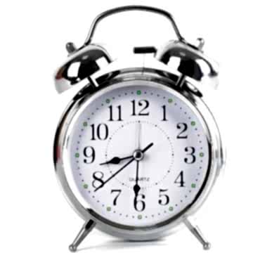 Gümüş Renk Metal Çalar Masa Saati