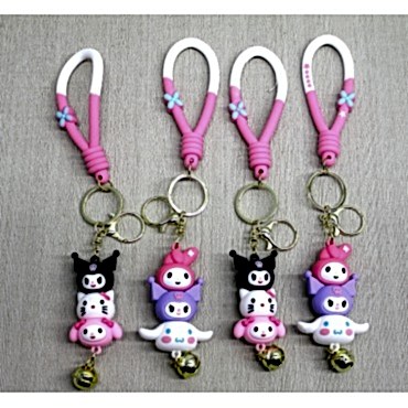 Hello Kitty Ve Arkadaşları Silikon Anahtarlık 