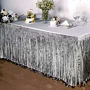 Gümüş Metalize Masa Eteği