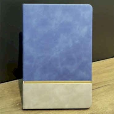 Mavi Gold Detaylı Deri Hatıra Defteri