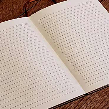 Desenli Gri Renk Deri Defter