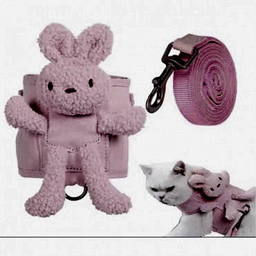 Evcil Hayvan Peluş Ayıcıklı Göğüs Gezdirme Tasması Set 