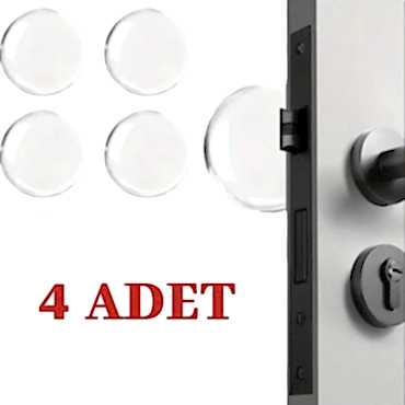 Şeffaf Silikon Mobilya ve Kapı Durdurucu Darbe Pedi 4'lü Set