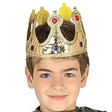 Altın Renk Eva Malzemeden İmal Çocuk Kral Tacı 57 cm