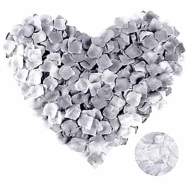 Beyaz Renk Gül Yaprağı - 1 Paket 100 Adet