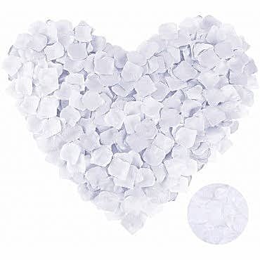 Beyaz Renk Gül Yaprağı - 5 Paket 500 Adet