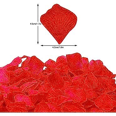 Kırmızı Renk Gül Yaprağı – 10 Paket 1000 Adet