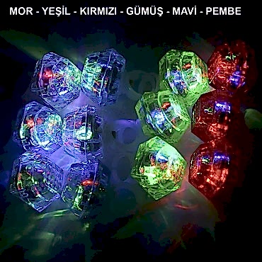 6'lı Kristal LED Parti Yüzük Seti 