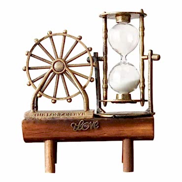 Dekoratif Dönme Dolap Biblolu Kum Saati 