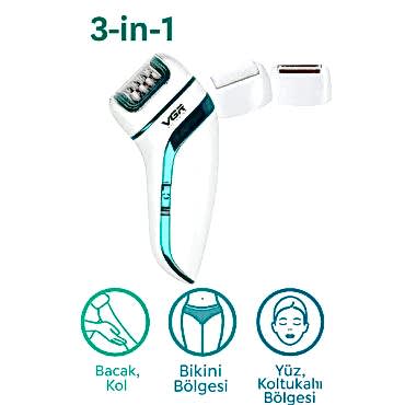 Profesyonel 3 Başlıklı Epilasyon Aleti 