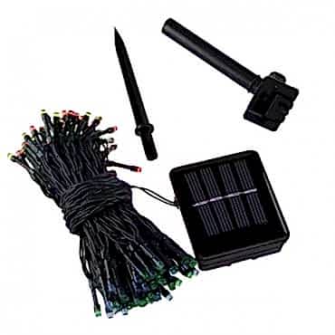 Solar Siyah Kablo Bahçe Aydınlatması 