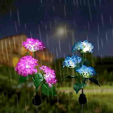 Güneş Enerjili Kazıklı Çiçek LED Lamba