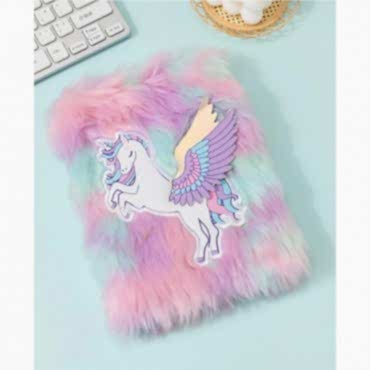 Unicorn Tasarımlı Peluş Hatıra Defteri