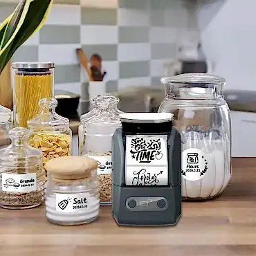 Beyaz Kablosuz Portatif Etiket Yazıcısı 