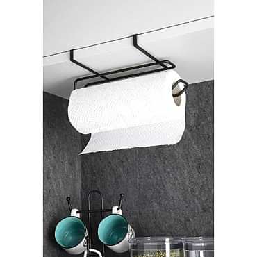 Siyah Dolap İçi Kağıt Havluluk Askı