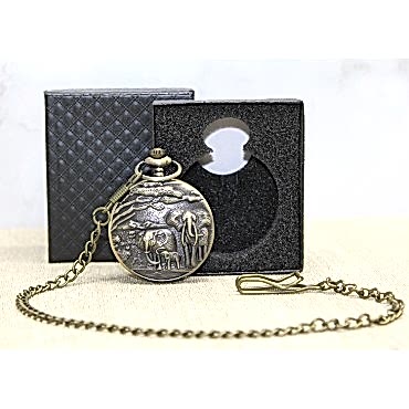 Özel Kutulu Antik Filli Köstekli Saat 