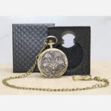 Özel Kutulu Dragonlu Antik Köstekli Saat 