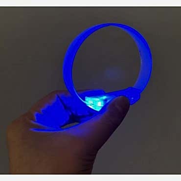 3 Modlu Pilli LED Işıklı Esnek Parti Bilekliği Mavi
