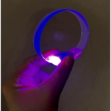 3 Modlu Pilli LED Işıklı Esnek Parti Bilekliği Mor