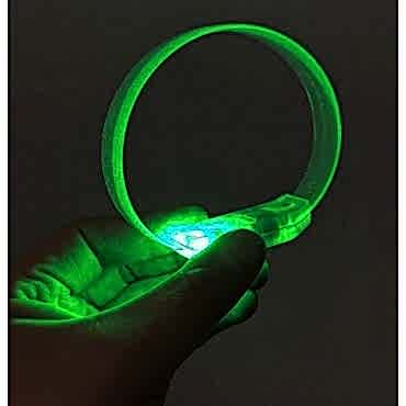 3 Modlu Pilli LED Işıklı Esnek Parti Bilekliği Yeşil
