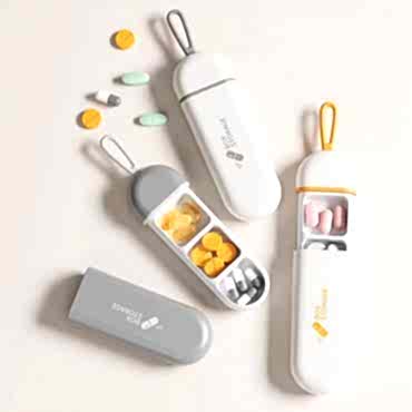 3 Bölmeli Seyahat Tipi İlaç Saklama Kutusu